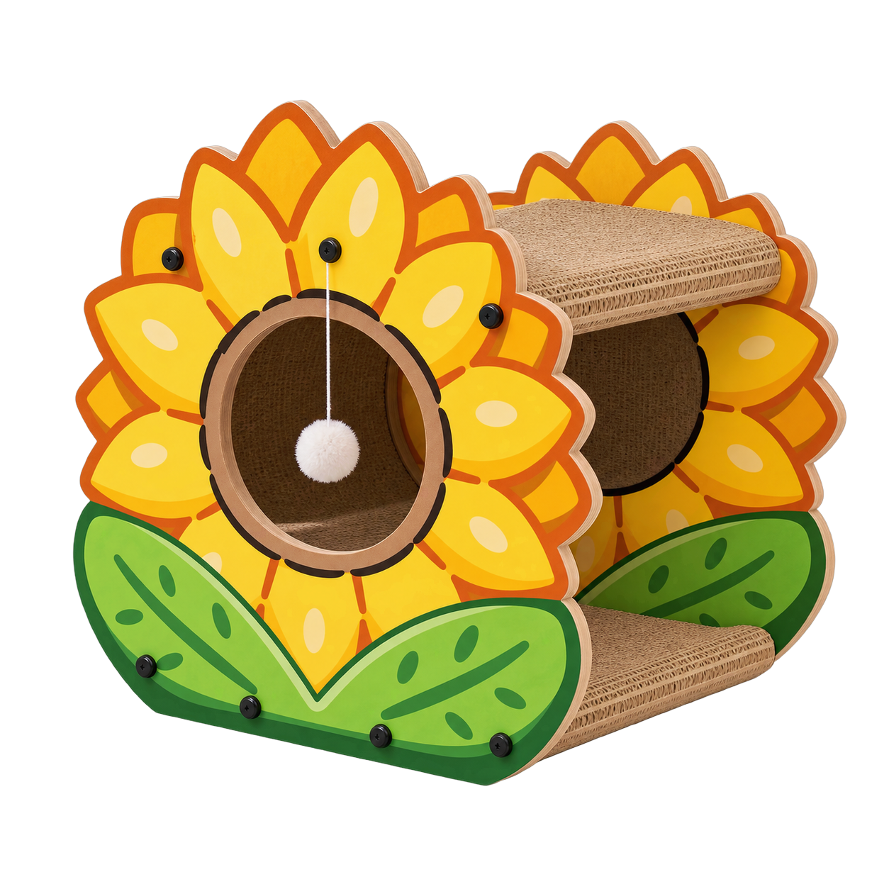 向日葵双层猫抓板猫窝一体 · 产品图片 · GuardHound